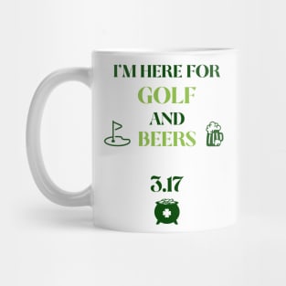 Golf Tee Shirt, Golf, Golf shirt, Golfing tee shirt, Fun golf shirt, golf clothing, St. Patricks Day Mug